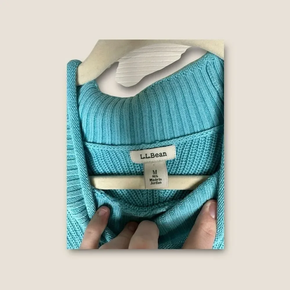 LL Bean Women’s Knit Sweater Size Medium Blue